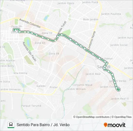 254V JD. VERÃO Bus Line Map