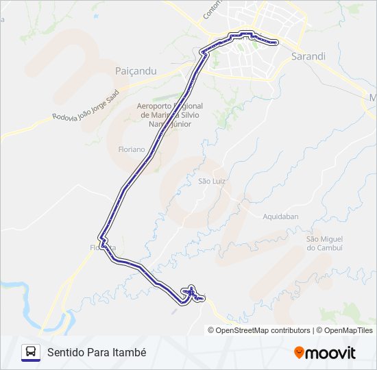 Mapa de 802 ITAMBÉ de autobús