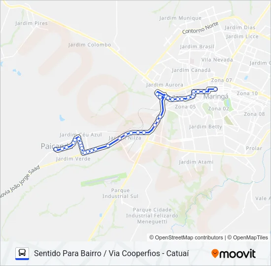 901 PAIÇANDU - GUANABARA Bus Line Map