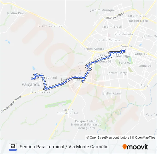 901 PAIÇANDU - GUANABARA Bus Line Map
