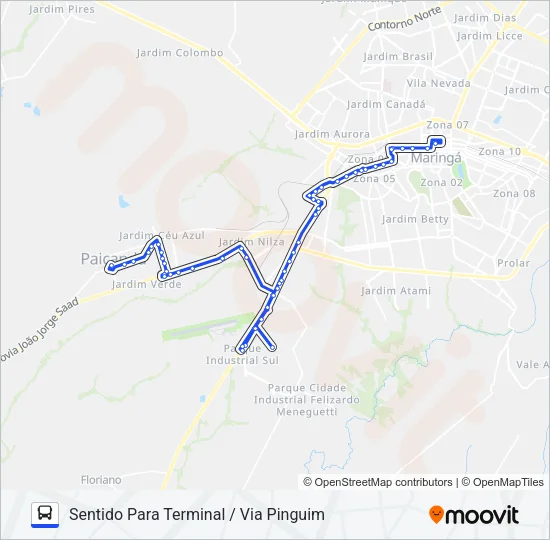 901 PAIÇANDU - GUANABARA Bus Line Map