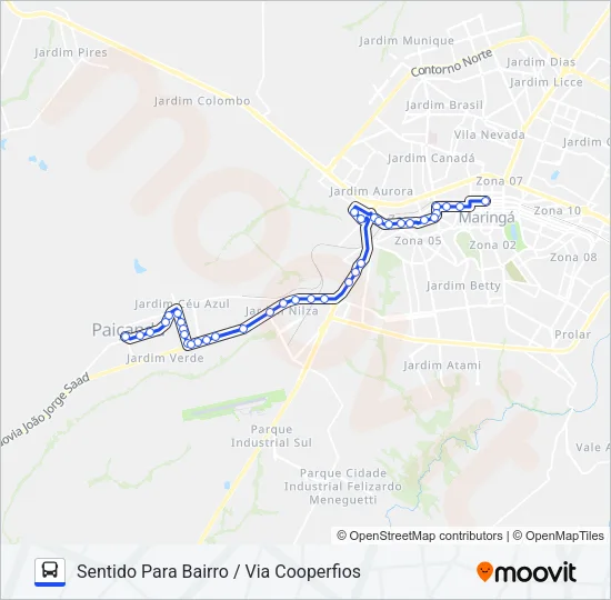 901 PAIÇANDU - GUANABARA Bus Line Map
