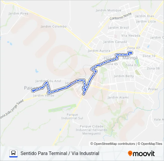 901 PAIÇANDU - GUANABARA Bus Line Map
