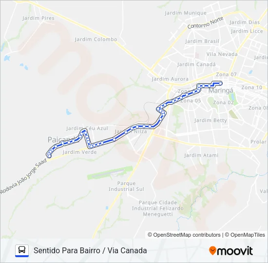 901 PAIÇANDU - GUANABARA Bus Line Map