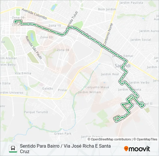 254CT JD. COMETA Bus Line Map