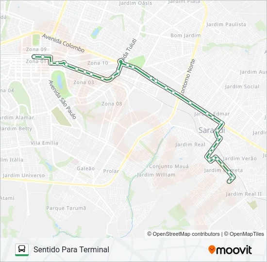 254CT JD. COMETA Bus Line Map