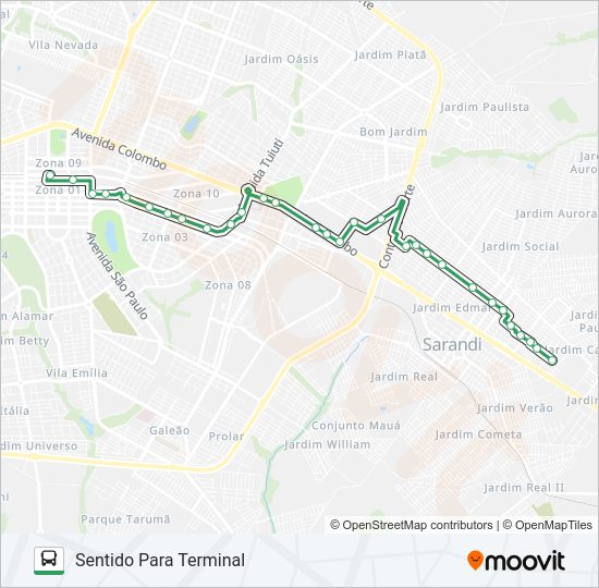 Mapa da linha 254I JD. INDEPENDÊNCIA de ônibus