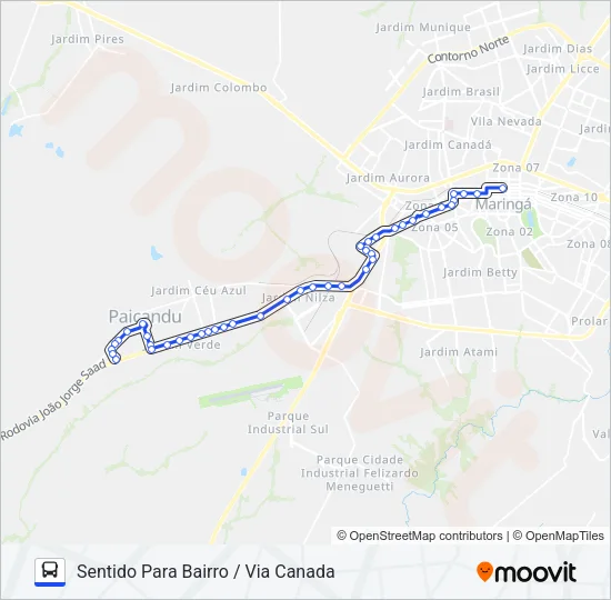 902 PAIÇANDU - TREVO Bus Line Map