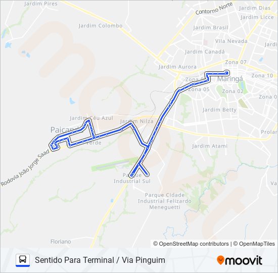 902 PAIÇANDU - TREVO bus Line Map