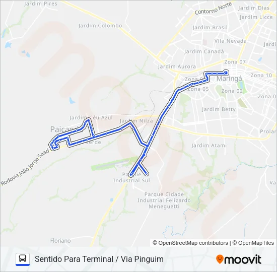 902 PAIÇANDU - TREVO Bus Line Map