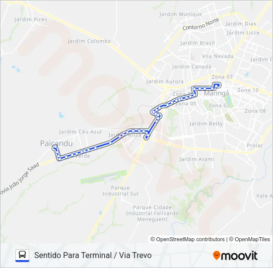 902 PAIÇANDU - TREVO Bus Line Map