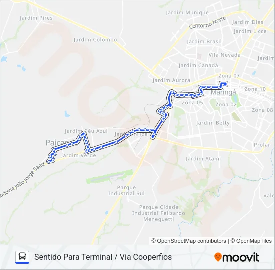 902 PAIÇANDU - TREVO Bus Line Map