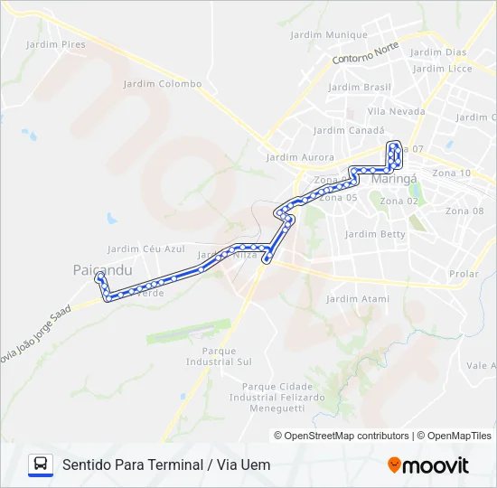 902 PAIÇANDU - TREVO Bus Line Map
