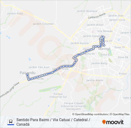 902 PAIÇANDU - TREVO bus Line Map