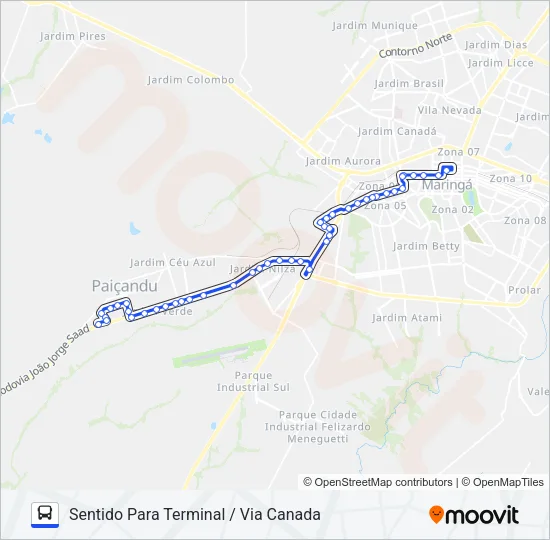 902 PAIÇANDU - TREVO Bus Line Map