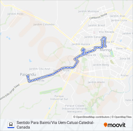 902 PAIÇANDU - TREVO bus Line Map