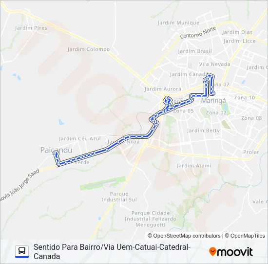 902 PAIÇANDU - TREVO Bus Line Map