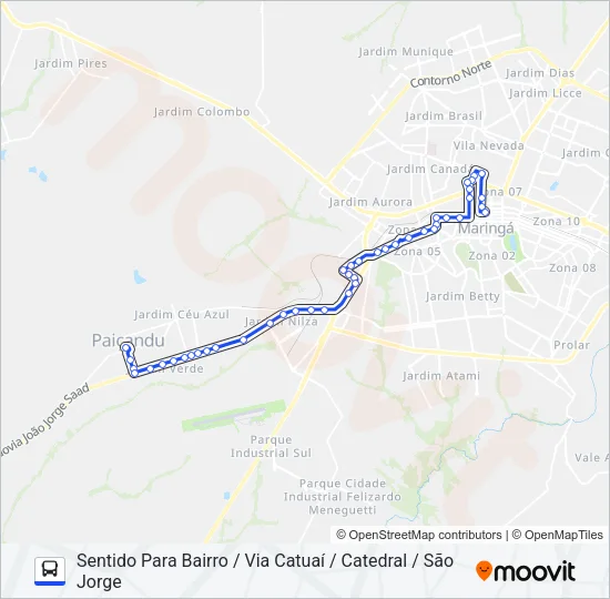 902 PAIÇANDU - TREVO Bus Line Map