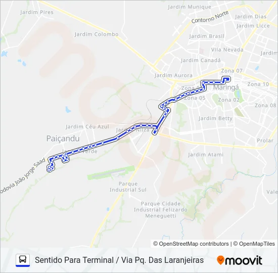 907 PQ. DAS LARANJEIRAS Bus Line Map
