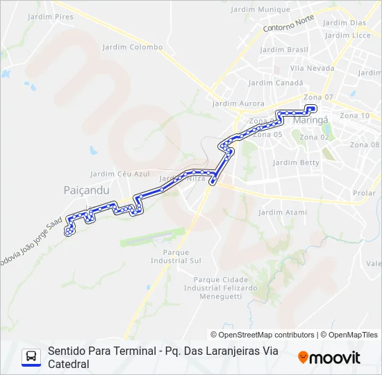 907 PQ. DAS LARANJEIRAS Bus Line Map