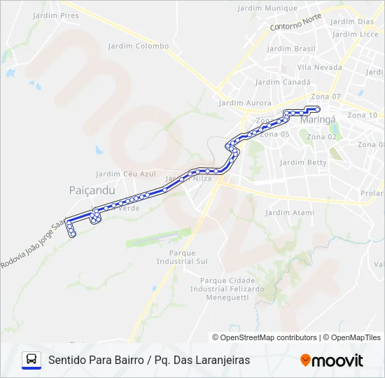 907 PQ. DAS LARANJEIRAS Bus Line Map