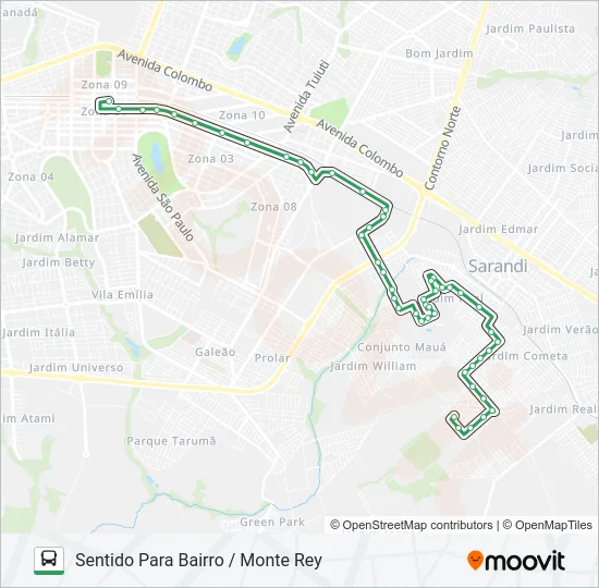254M MONTE REY Bus Line Map