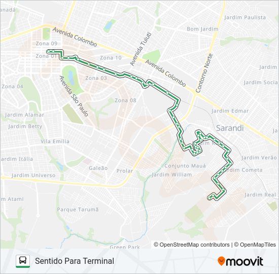 Mapa da linha 254M MONTE REY de ônibus