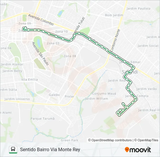 254E JD. ESPERANÇA Bus Line Map