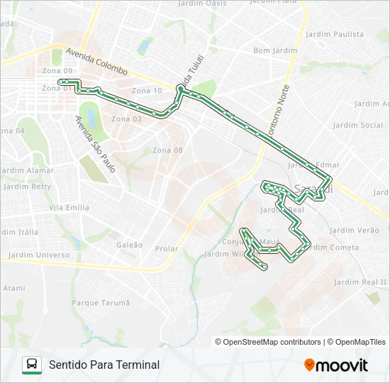 254VZ CJ. VALE AZUL Bus Line Map