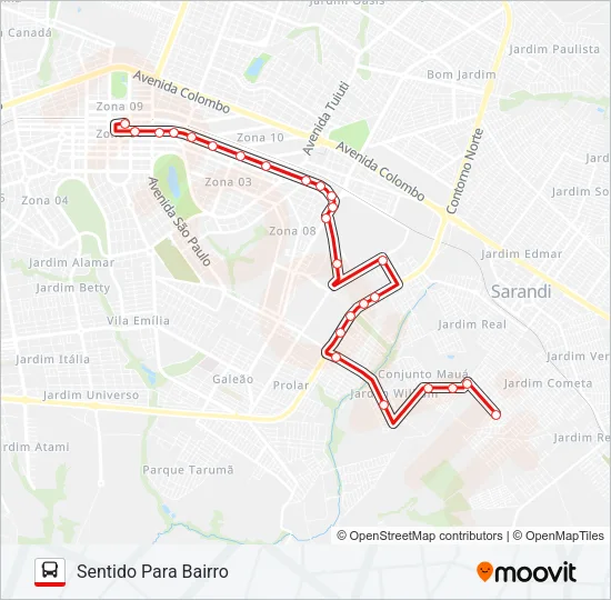 254TR Bus Line Map