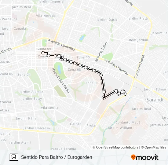 300 EUROGARDEN Bus Line Map