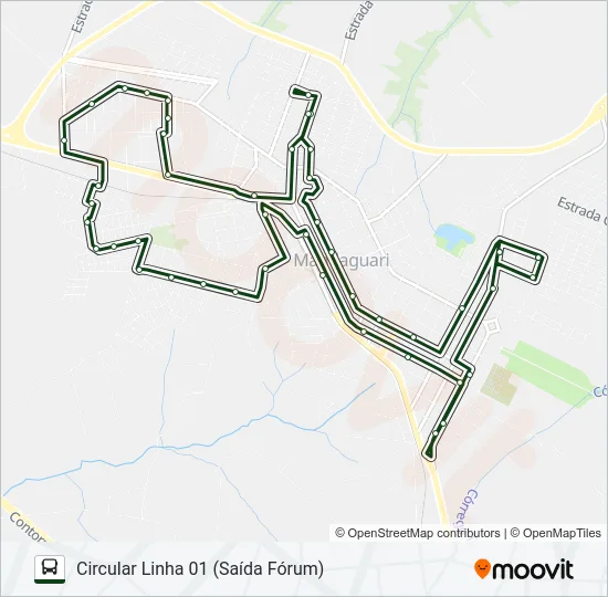 M01 LINHA 01 (CIRCULAR MANDAGUARI) Bus Line Map
