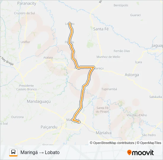 1557-500 MARINGÁ / LOBATO Bus Line Map