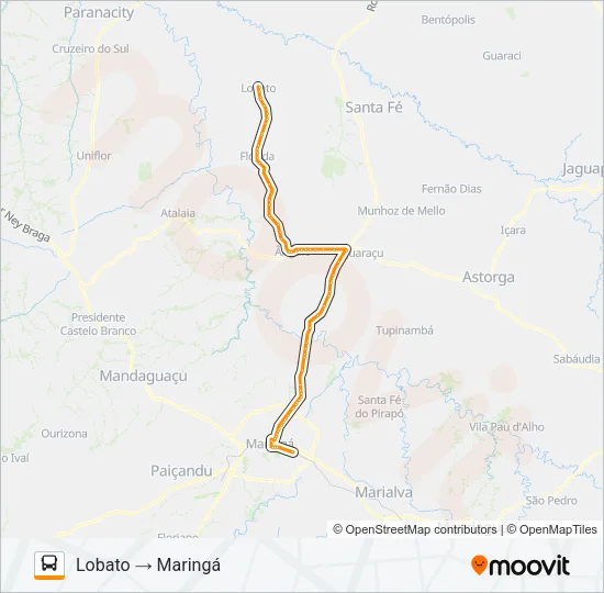 1557-500 MARINGÁ / LOBATO Bus Line Map