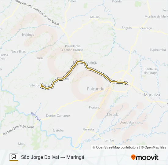 1566-400 MARINGÁ / SÃO JORGE DO IVAÍ Bus Line Map