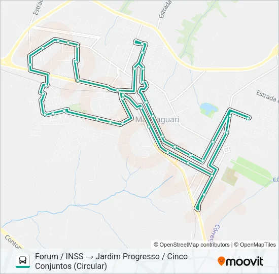 M01 LINHA 01 Bus Line Map