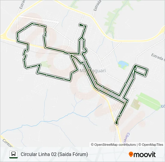 M02 LINHA 02 (CIRCULAR MANDAGUARI) Bus Line Map