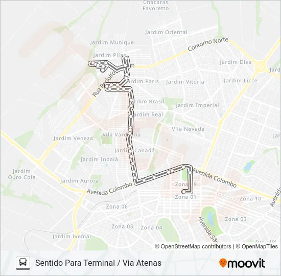 721 ATENAS Bus Line Map