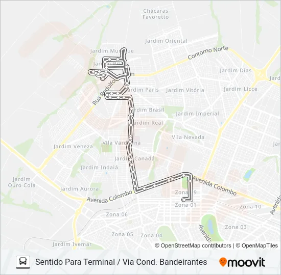 721 ATENAS Bus Line Map