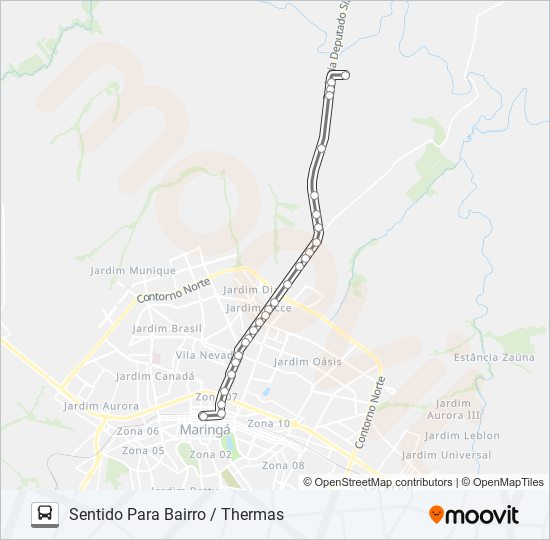 205 THERMAS bus Line Map