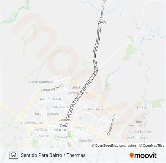 205 THERMAS Bus Line Map