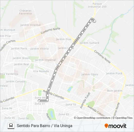 205 THERMAS Bus Line Map