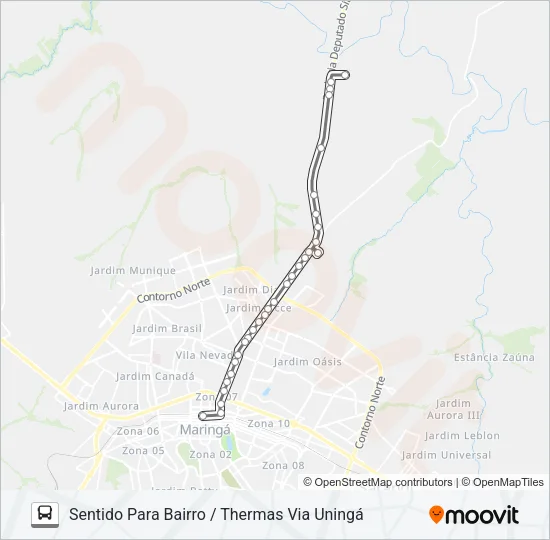 205 THERMAS Bus Line Map