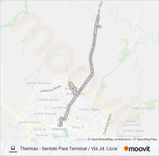 205 THERMAS Bus Line Map