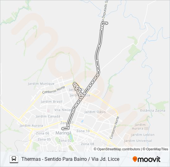 205 THERMAS bus Line Map