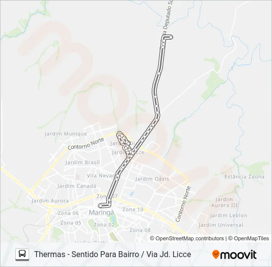 205 THERMAS Bus Line Map