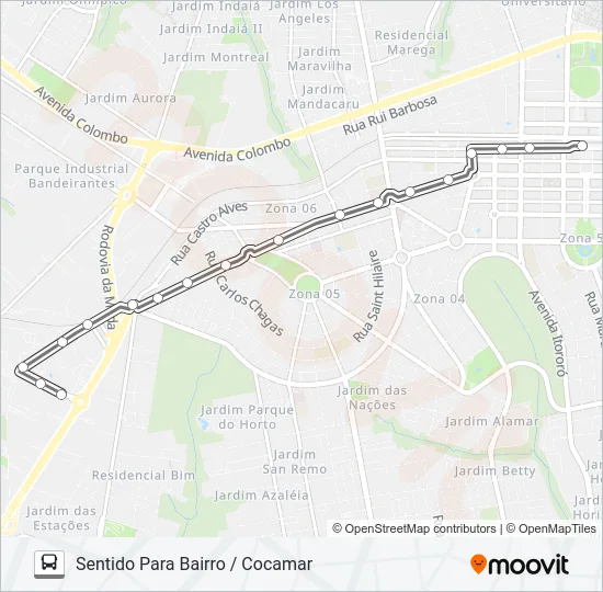 512 COCAMAR Bus Line Map