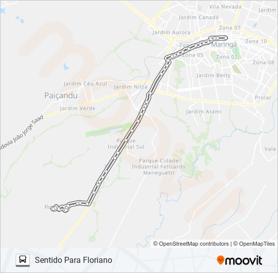 Mapa da linha 178 FLORIANO de ônibus