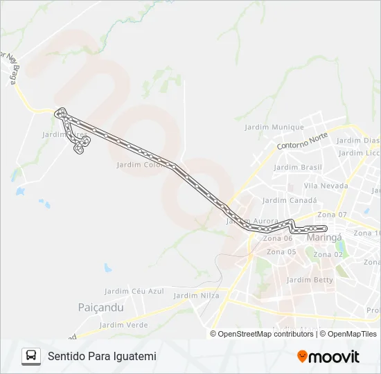 201 IGUATEMI Bus Line Map