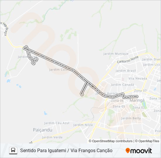 201 IGUATEMI bus Line Map